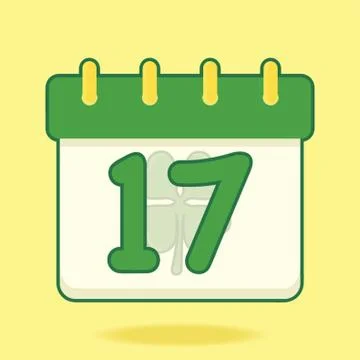 St Patrick's Date 17 March Stock-Illustration