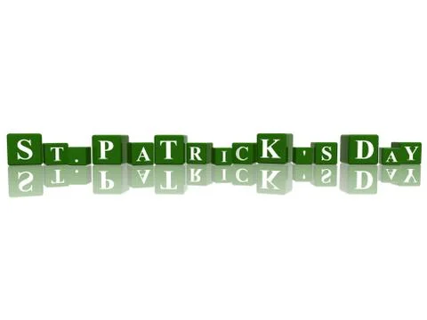 St. patrick's day in 3d cubes Stock Illustration