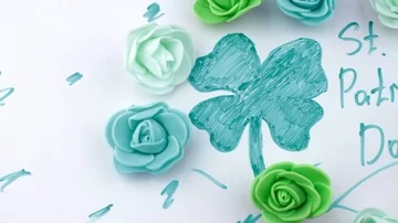 St. Patrick's Day and stylized clover Stock Footage 85596090
