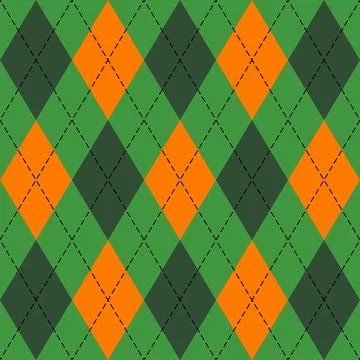 St. Patricks day Argyle. Pattern Scottish cage Stock Illustration