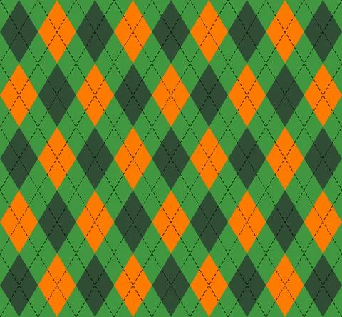 St. Patricks day Argyle. Pattern Scottish cage 스톡 일러스트