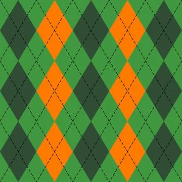 St. Patricks day Argyle. Pattern Scottish cage 스톡 일러스트