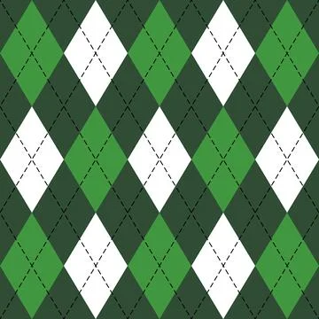 St. Patricks day Argyle. Pattern Scottish cage イラスト素材