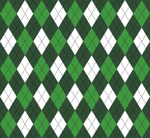 St. Patricks day Argyle. Pattern Scottish cage イラスト素材