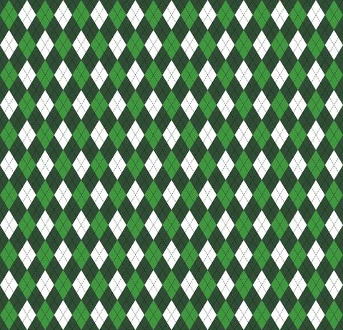 St. Patricks day Argyle. Pattern Scottish cage イラスト素材