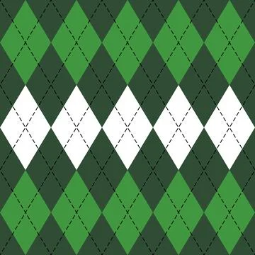 St. Patricks day Argyle. Pattern Scottish cage イラスト素材