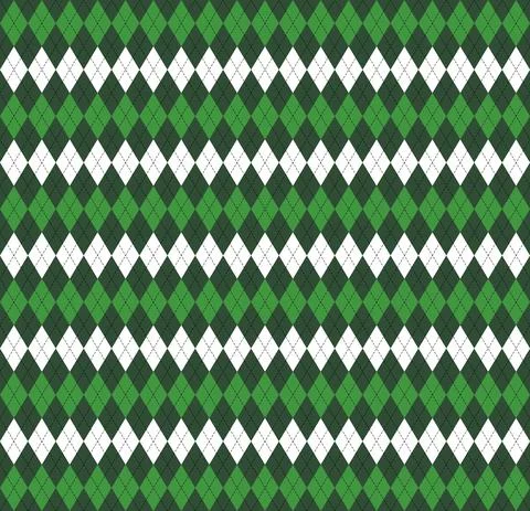 St. Patricks day Argyle. Pattern Scottish cage Stock Illustration