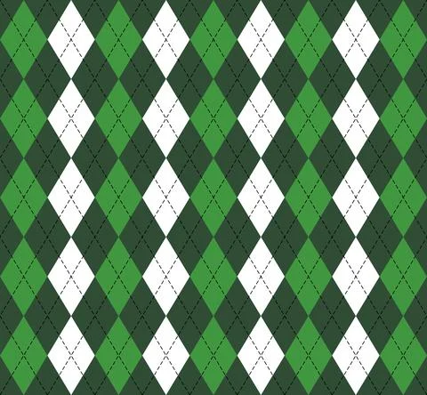 St. Patricks day Argyle. Pattern Scottish cage イラスト素材