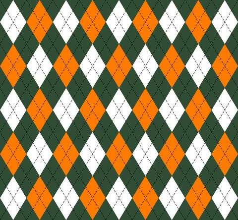 St. Patricks day Argyle. Pattern Scottish cage イラスト素材