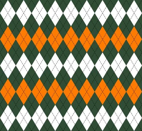St. Patricks day Argyle. Pattern Scottish cage イラスト素材
