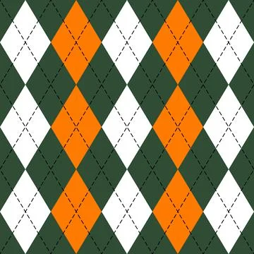 St. Patricks day Argyle. Pattern Scottish cage Stock Illustration