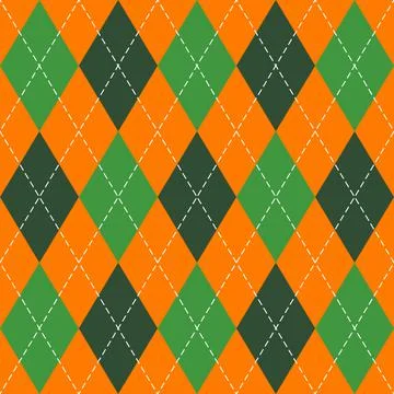 St. Patricks day Argyle. Pattern Scottish cage イラスト素材