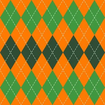 St. Patricks day Argyle. Pattern Scottish cage 스톡 일러스트