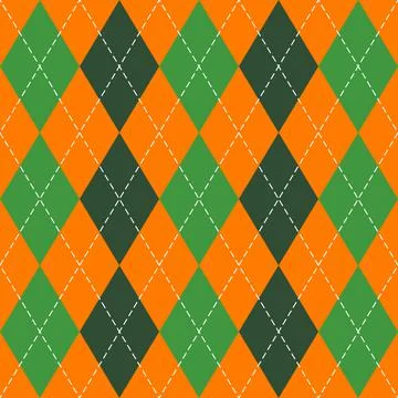 St. Patricks day Argyle. Pattern Scottish cage Stock Illustration