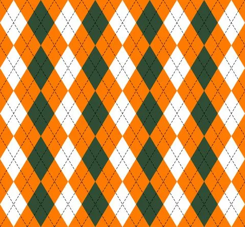 St. Patricks day Argyle. Pattern Scottish cage Stock Illustration