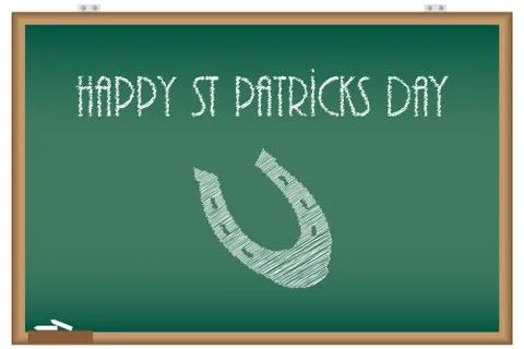 St patricks day background, chalkboard with special design Stock Illustration