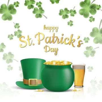 St. Patricks Day background design, vector illustration Stock Illustration