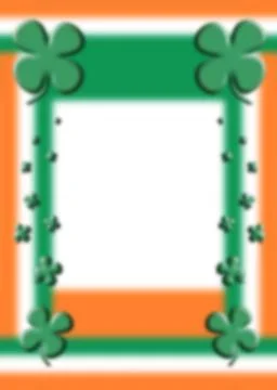 St Patrick's Day Background In Flag Colors 3D illustration Stock Photos