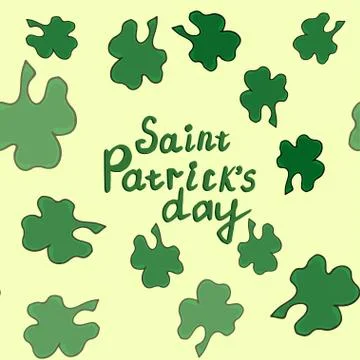 St. Patrick's Day background in green colors. Seamless pattern . Stock Illustration