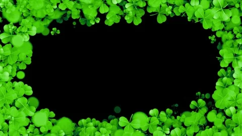 St. Patrick's Day Background Loop With Floating Shamrocks Stock Footage 330261618
