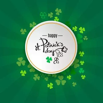 St Patrick's Day background.  Retro poster design with shamrock Ireland symbo Stockillustratie
