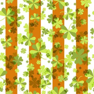 St Patrick's Day background. Seamless shamrock pattern. Ireland symbol pattern Stock Illustration