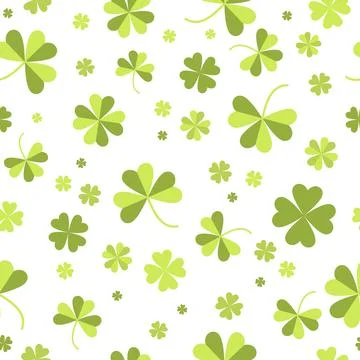 St Patrick's Day background. Seamless shamrock pattern. Ireland symbol pattern Stock Illustration