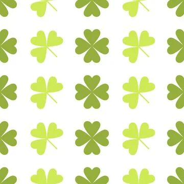 St Patrick's Day background. Seamless shamrock pattern. Ireland symbol pattern Stock Illustration