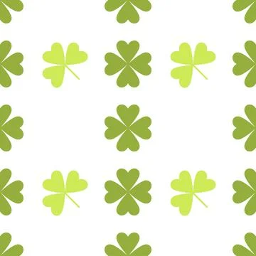 St Patrick's Day background. Seamless shamrock pattern. Ireland symbol pattern Stock Illustration