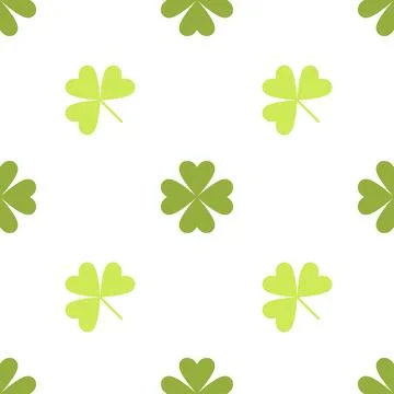 St Patrick's Day background. Seamless shamrock pattern. Ireland symbol pattern Stock Illustration