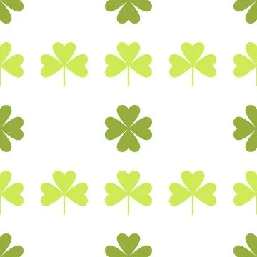 St Patrick's Day background. Seamless shamrock pattern. Ireland symbol pattern Stock Illustration