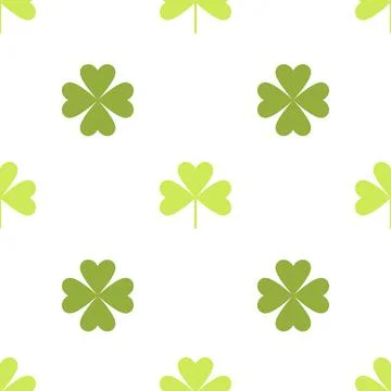 St Patrick's Day background. Seamless shamrock pattern. Ireland symbol pattern Stock Illustration