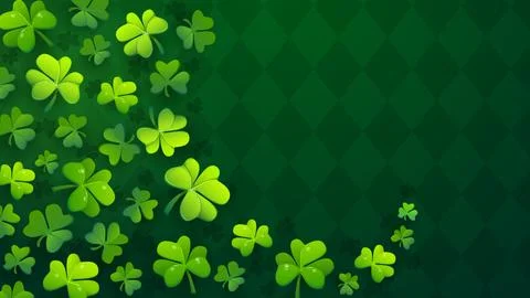 St Patrick's day background with shamrock clover Stock Illustration