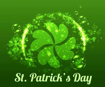 St Patricks day background St Patricks day. Vector background with clover ... Stock Photos