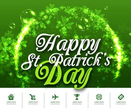 St Patricks day background St Patricks day. Vector background with clover ... Stock Photos