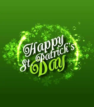 St Patricks day background St Patricks day. Vector background with clover ... Stock Photos