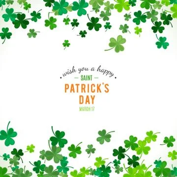 St Patrick's Day background. Vector illustration Stock Illustration