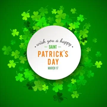 St Patrick's Day background. Vector illustration Stock Illustration