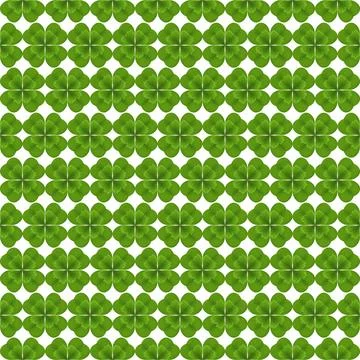 St Patrick's Day background vector seamless pattern. Green clover plant イラスト素材