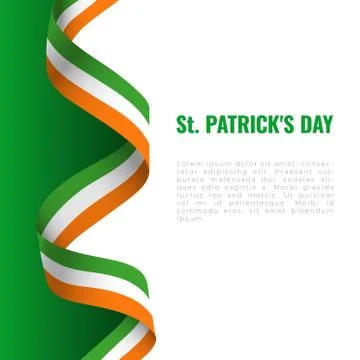 St. Patrick's day background whith holiday ribbon Illustrazione stock