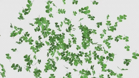 St. Patricks Day Burst on Alpha Stock Footage 267003907