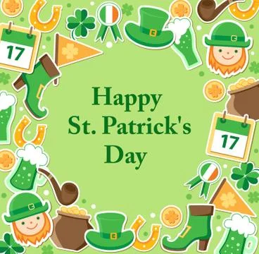 St. Patrick's Day card Stock Illustration