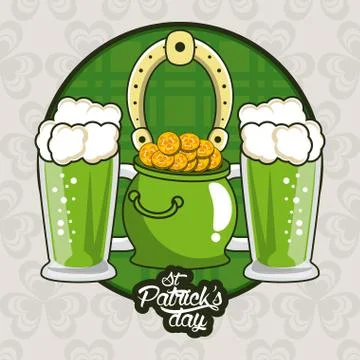 St patricks day cartoon Stock Illustration