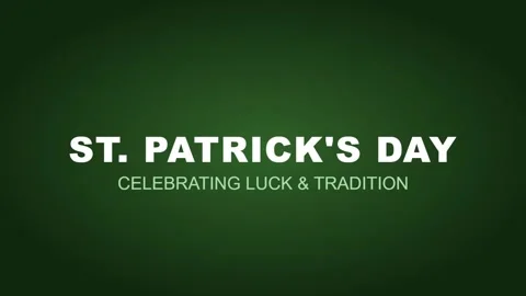 St Patricks Day Celebrating Luck Tradition. Stock Footage 331780007
