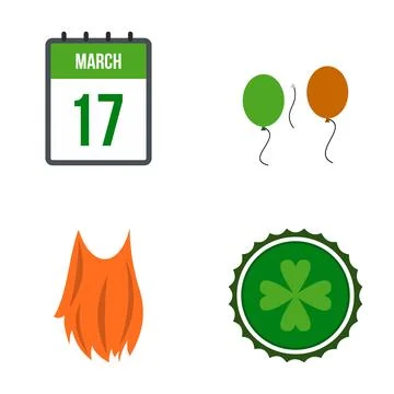 St. Patrick's day celebration elements set Illustrazione stock