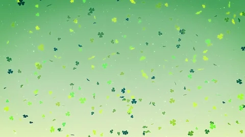 St. Patrick's day clover leaf background, looped Stock Footage 86605707