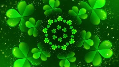 St Patricks Day Clover Leaf Stock Footage 234778415