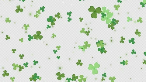 St Patricks Day Clover Leaf awesome overlay 库存影片 237203368