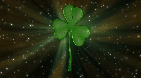 St Patrick's Day clover loop. HD1080p Stock Footage 48094971