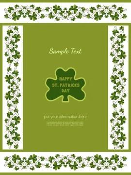 St Patrick's day decorated banner vector template Stock Illustration